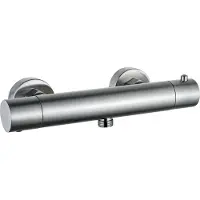 FortiFura Calvi Thermostatische Douchekraan - opbouw - Geborsteld RVS PVD (RVS) SW377862