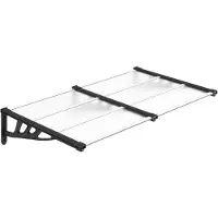 vidaXL Deurluifel 152,5x90 cm polycarbonaat zwart en transparant