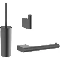 Crosswater MPRO toiletset - toiletborstelhouder - handdoekhaak - wcrolhouder - gunmetal SW928074 / SW928112 / SW928226