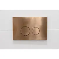 Qeramiq Push Metal Bedieningsplaat - voor Geberit UP320 inbouwreservoir - dualflush - ronde knoppen - metaal koper SW706196
