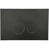 Qeramiq Push Bedieningsplaat - voor Geberit UP320 inbouwreservoir - dualflush - ronde knoppen - kunststof zwart mat