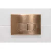 Qeramiq Push Metal Bedieningsplaat - voor Geberit UP320 inbouwreservoir - dualflush - rechthoekige knoppen - metaal koper SW706197