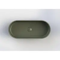 Arcqua Opbouw waskom case ovaal 60x26 cm mat groen