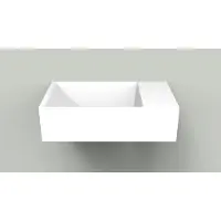 Arcqua Fontein Marble Free 40x22x12 cm Rechts Zonder Kraangat Mat Wit