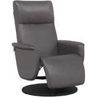 vidaXL Fauteuil verstelbaar met voetensteun kunstleer grijs