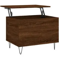 vidaXL Salontafel 60x44,5x45 cm bewerkt hout bruin eikenkleur