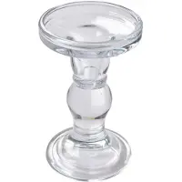 Clayre & Eef Kandelaar Ø 8x14 cm Transparant Glas Transparant