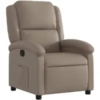 vidaXL Fauteuil verstelbaar kunstleer cappuccinokleurig