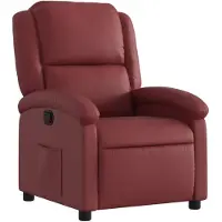 vidaXL Fauteuil verstelbaar kunstleer wijnrood