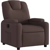 vidaXL Fauteuil verstelbaar stof donkerbruin