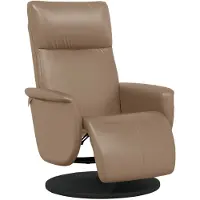 vidaXL Fauteuil verstelbaar met voetensteun kunstleer cappuccinokleur