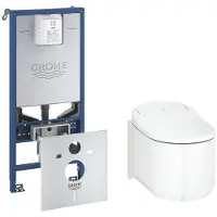 GROHE Sensia Arena Douche WC set - inbouwreservoir geintegreerde netspanning- en douchewc aansluiting - diepspoel - spoelrandloos - met zitting - glans wit 39354SH1 / 39598000