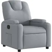 vidaXL Fauteuil verstelbaar stof lichtgrijs