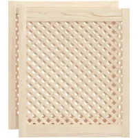 vidaXL Kastdeuren met latwerk 2 st 59,5x69 cm massief grenenhout