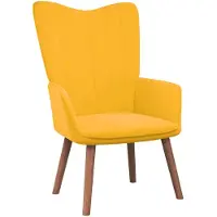 vidaXL Relaxstoel fluweel mosterdgeel
