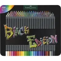 Faber Castell kleurpotloden - Black Edition - 100 stuks in bliketui - FC-116490