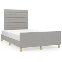 vidaXL Bedframe zonder matras 120x200 cm stof lichtgrijs