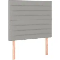 vidaXL Hoofdbord lichtgrijs 90x5x118/128 cm stof