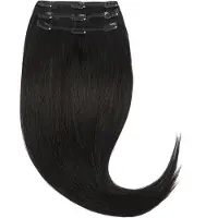 Rapunzel of sweden Classic Clip-ins Straight / Light Volume / 3 pieces 1.2 Black Brown 50 cm Hair extensions 57 g