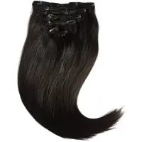 Rapunzel of sweden Classic Clip-ins Straight / Medium Volume / 7 pieces 1.2 Black Brown 40 cm Hair extensions 100 g