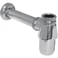 Nemo Skill sifon voor wastafel met afvoerbuis 250 mm 54 x D 32 mm zonder afvoerplug chroom SH-5027