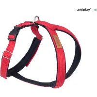 Amiplay Harnas verstelbaar grand soft Cotton rood maat-S