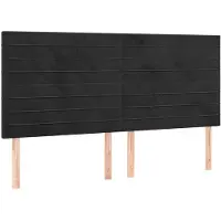 vidaXL Hoofdbord zwart 160x5x118/128 cm fluweel