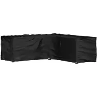 vidaXL Tuinmeubelhoezen met 16 oogjes L-vormig 285x285x90 cm