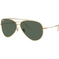 Ray-Ban Aviator Unisex Goud Groen RB0101S Achterzijde