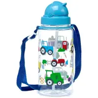 Puckator Ecozen Kinder Waterfles 450ml Flip Straw Kleine Tractors