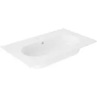 Adema Chaci wastafel - 80x46x14cm - 1 kraangat - keramiek - wit