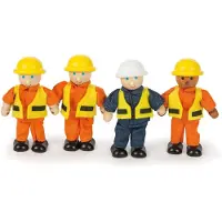 Tidlo Poppenhuispoppetjes - Bouwvakkers - 4dlg.