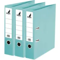 Kangaro 3x Ringmappen/ordners turquoise A4 75 mm - Opbergmap