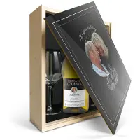 Yoursurprise Wijnpakket met glas - Maison de la Surprise Chardonnay (Bedrukte deksel)
