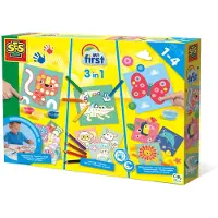 SES Creative My First 3 in 1 vingerverven kleuren en vormen plakken |