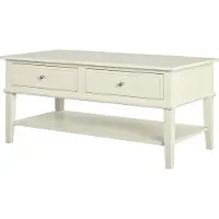 Dorel Home Franklin-Salontafel - 2-laden - Wit MDF