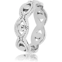 My Bendel - Zilverkleurige Gevlochten Open Ring - Tijdloze Stijl en Elegantie - met Luxe Cadeauverpakking | Sieraden Voor Dames | Maat 17.00 Mm / Maat 53