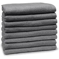 Eleganzzz Badlaken 100% Katoen 70x140cm - dark grey - Set van 8