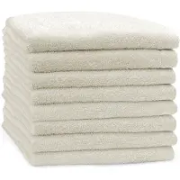 Eleganzzz Badstof Handdoek 100% Katoen 50x100cm - ivory - Set van 8