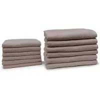 Eleganzzz Badgoedset 100% Katoen - taupe - 12-delig