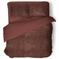 Eleganzzz Dekbedovertrek Flanel Fleece - rose brown 240x200/220cm