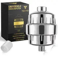 Toivo Douchefilter - 17 Stages - Zilver - Waterfilter Voor Douchekop - Shower Filter - Kraanfilter