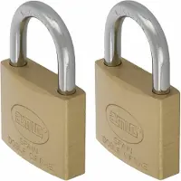 AMIG Hangslot met 2 sleutels - 2x - 50 mm - messing - kofferslot