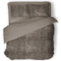 Eleganzzz Dekbedovertrek Flanel Fleece - taupe grey 200x200/220cm