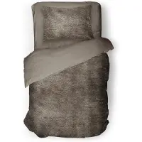 Eleganzzz Dekbedovertrek Flanel Fleece - taupe grey 140x200/220cm