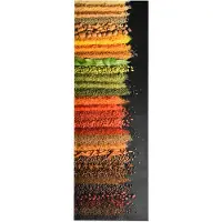 The Living Store Vloermat Gelaagd Fluweel 300x60 cm - Spice-print - Machine wasbaar