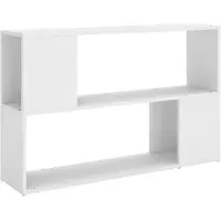The Living Store Opbergkast - Boekenrek - 100 x 24 x 63 cm - Wit Gemaakt van bewerkt hout - Montage vereist