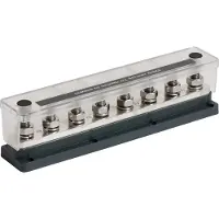 Bep Marine Busbar 8 Studs Zwart,Zilver 650 A