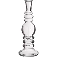 Ideas 4 Seasons Bloemenvaas Florence - transparant glas - helder - D8,5 x H23 cm - Vazen