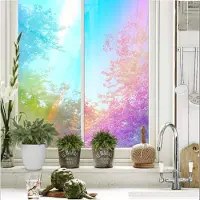 Homewell - Holografische raamfolie HR++ 90x200cm - Zonwerend & Isolerend - Statisch Zelfklevend - Zeepbel-effect